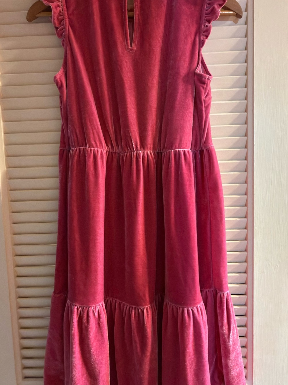 Crewcuts Rose Velvet Tiered Dress